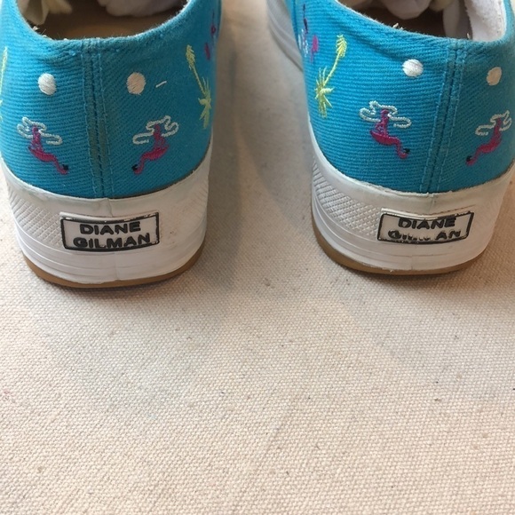 Diane Gilman Tropical Platform Sneakers 7.5‎ - Picture 4 of 8